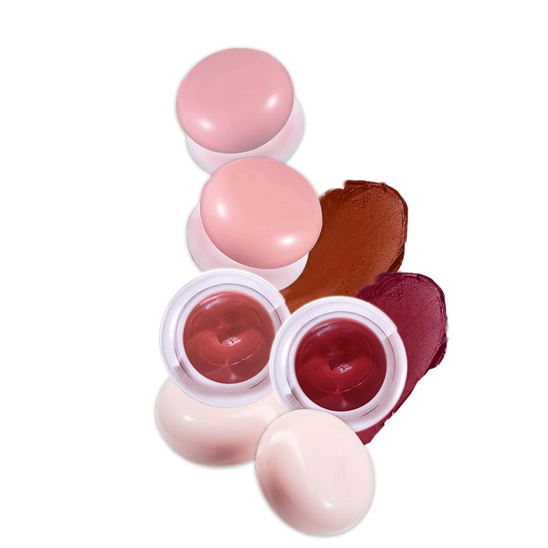 Pudding Pot for Lip and CheekSoft Matte Blush Blurry Makeup Blush Lipstick MultiUse Natural Glow Face Blush Buildable Lip Tint High Pigment LongLasting 0106