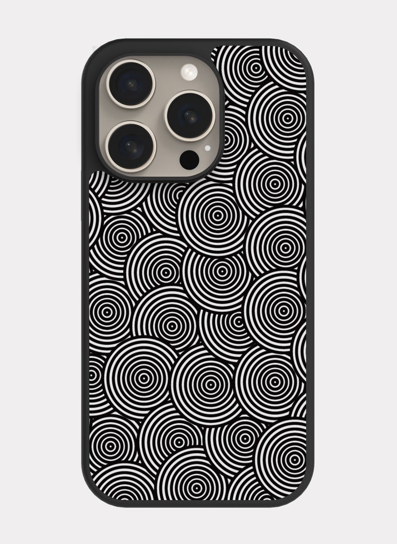 PXLAAT iPhone 15 Pro case cover Circles pattern - Image 1