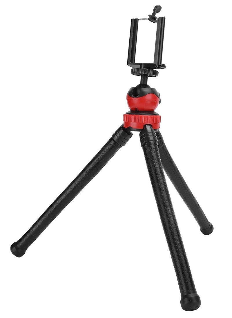 ELTRAZONE 12 Inch Flexible Tripod For iPhone Series, Digital Camera Gopro 7, 2in1 Tripod Stand with Cell Phone holder for iPhone 8 7 6 6s, Android Phone, Gopro and Digital DSLR Cameras  - Image 1