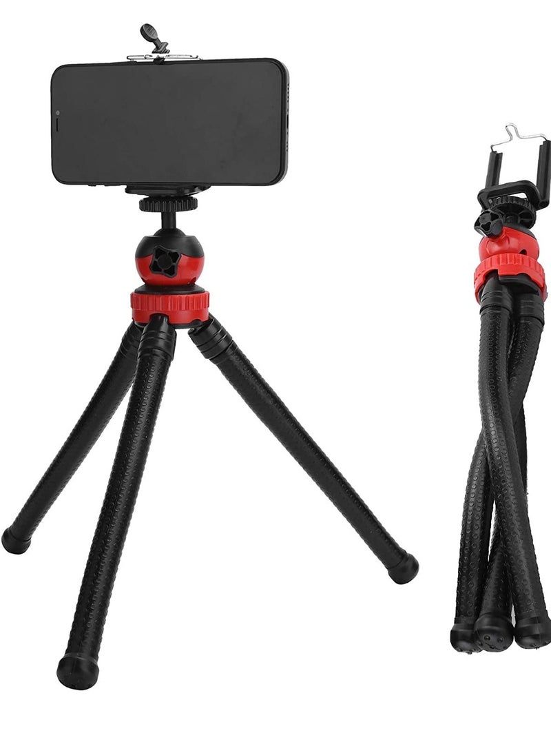 ELTRAZONE 12 Inch Flexible Tripod For iPhone Series, Digital Camera Gopro 7, 2in1 Tripod Stand with Cell Phone holder for iPhone 8 7 6 6s, Android Phone, Gopro and Digital DSLR Cameras  - Image 2