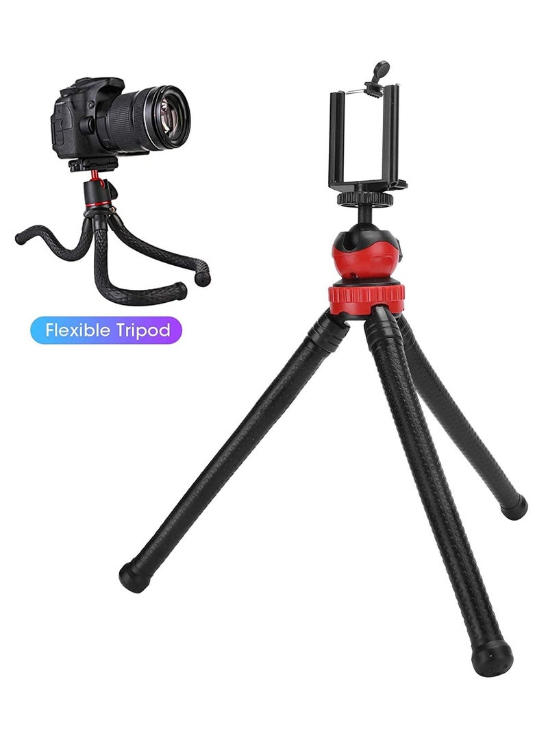 ELTRAZONE 12 Inch Flexible Tripod For iPhone Series, Digital Camera Gopro 7, 2in1 Tripod Stand with Cell Phone holder for iPhone 8 7 6 6s, Android Phone, Gopro and Digital DSLR Cameras  - Image 5