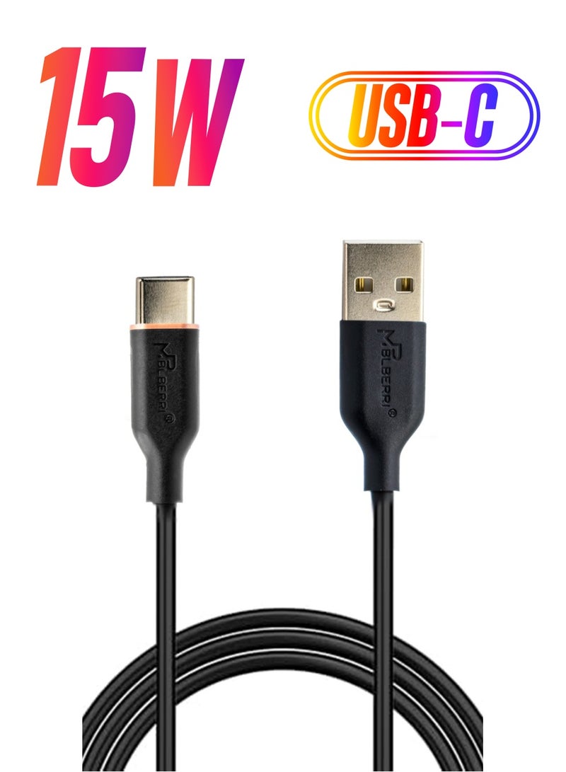 mpBLBERRI كابل بيانات USB Type-C بطول 1 متر | mpBLBERRI BLB-U302 - Image 1
