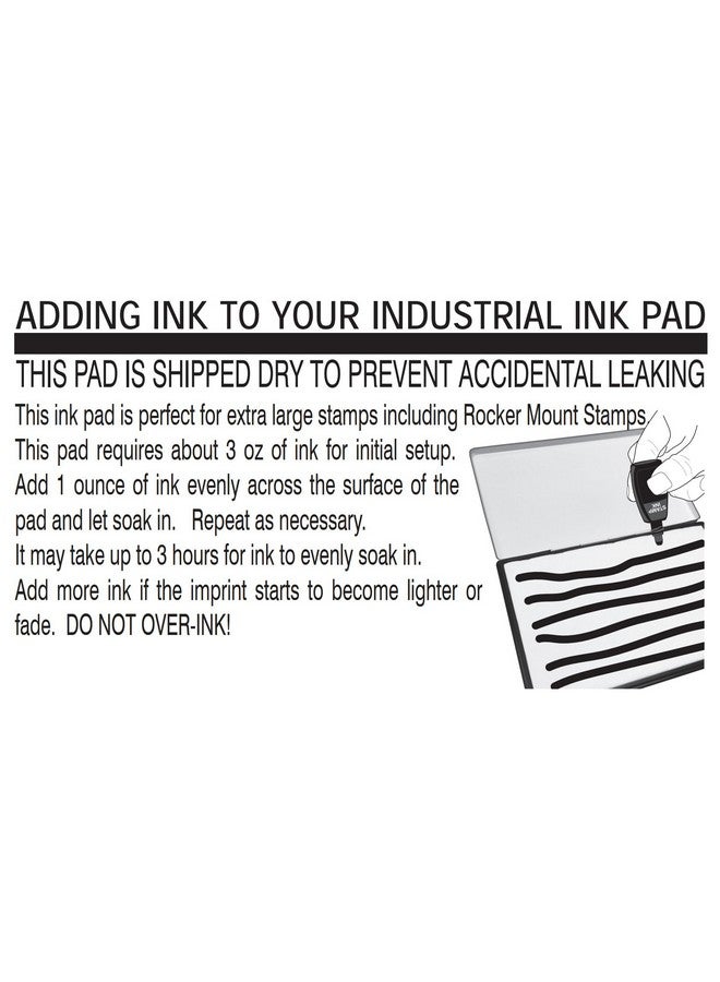 UImprint Extra Large 8'' X 12'' Industrial Rubber Stamp Ink Pad In Metal Case, Orange Stamp Pad - Image 5