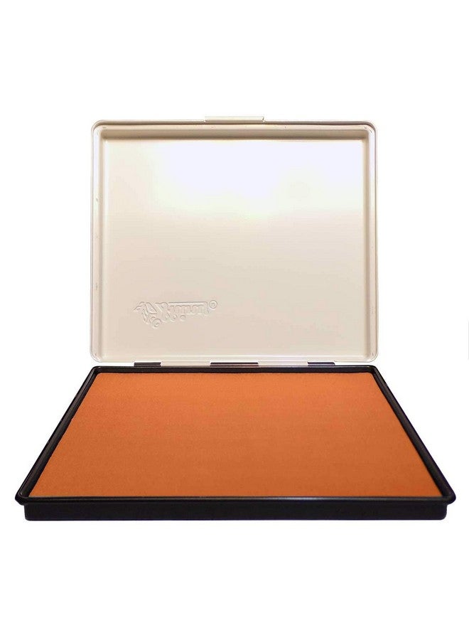 UImprint Extra Large 8'' X 12'' Industrial Rubber Stamp Ink Pad In Metal Case, Orange Stamp Pad - Image 1