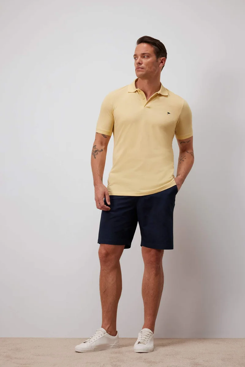 ديفاكتو Slim Fit Polo Collar Short Sleeve Polo T-Shirt