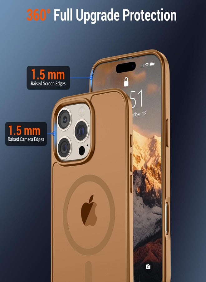 SUPFINE Magnetic for iPhone 16 Pro Max Case (Compatible with MagSafe) (Military Grade Drop Protection) Slim Translucent Matte Shockproof with Anti-Fingerprint Phone Case,Brown - Image 4