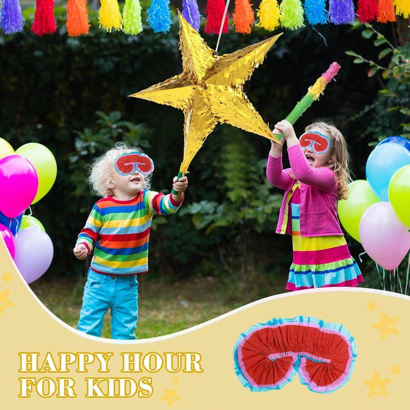 Civaner بياتا نجمة قابلة للطي من سيفانير 3 قطع مع عصا وغطاء عين للزينة في حفلات عيد الميلاد وحفلات الزفاف واحتفالات سينكو دي مايو - Image 4