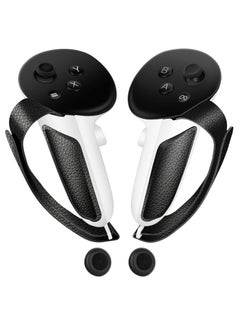 Generic Enhanced VR Controller Grips for Meta Oculus Quest 3, Non-Slip Silicone Covers with Adjustable Knuckle Straps, Compatible with Charging Dock and Battery  - Image 1
