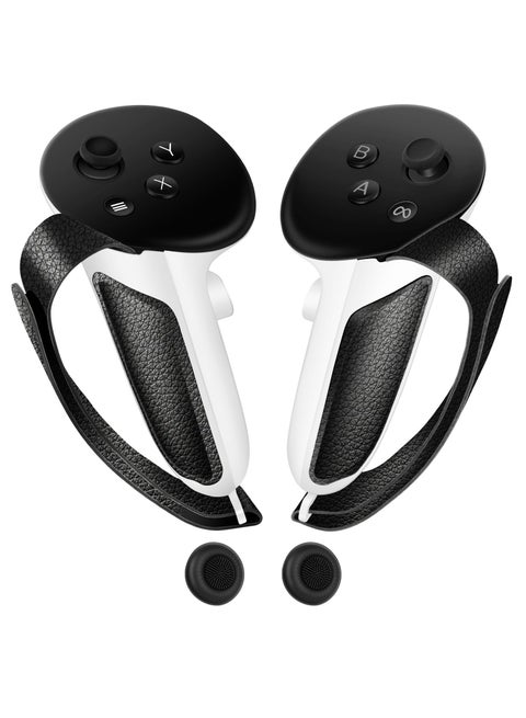 مقابض تحكم VR محسنة لجهاز Meta Oculus Quest 3، أغطية سيليكون غير قابلة للانزلاق مع أحزمة مفصل قابلة للتعديل، متوافقة مع قاعدة الشحن والبطارية