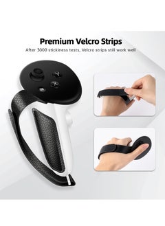 Generic Enhanced VR Controller Grips for Meta Oculus Quest 3, Non-Slip Silicone Covers with Adjustable Knuckle Straps, Compatible with Charging Dock and Battery  - Image 5