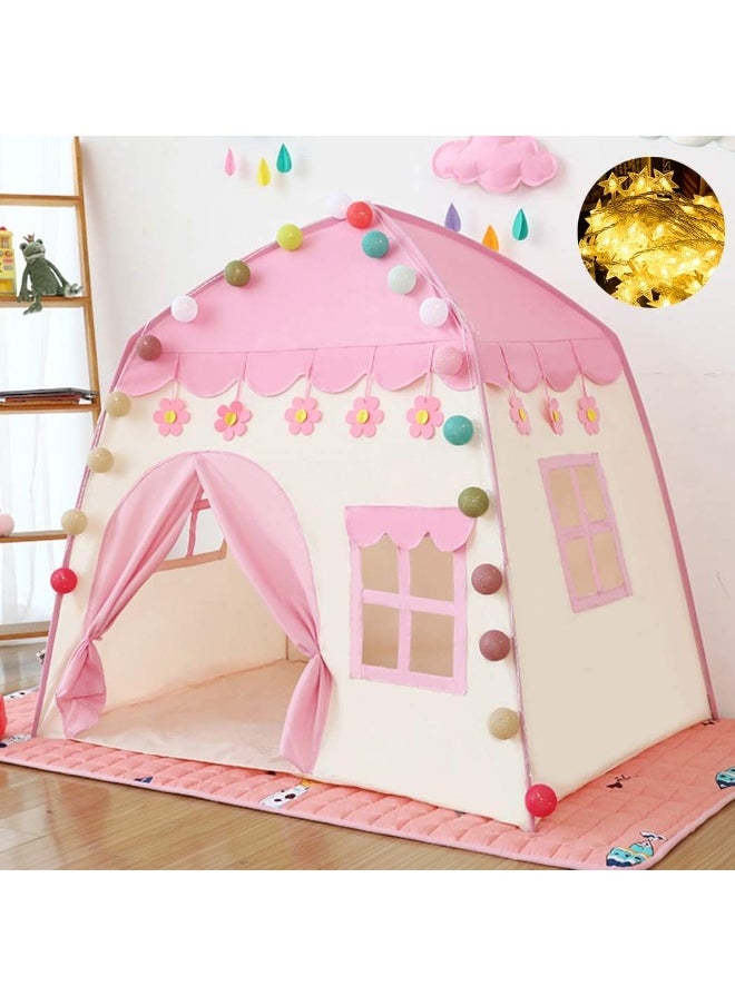Raxoom Children's Play Tent, Castle for Children, Princess Dream Castle Tent, with Carry Bag, Portable with Shiny Stars, Indoor and Outdoor, Certified by EN71, Gift Idea (Pink)  - Image 1