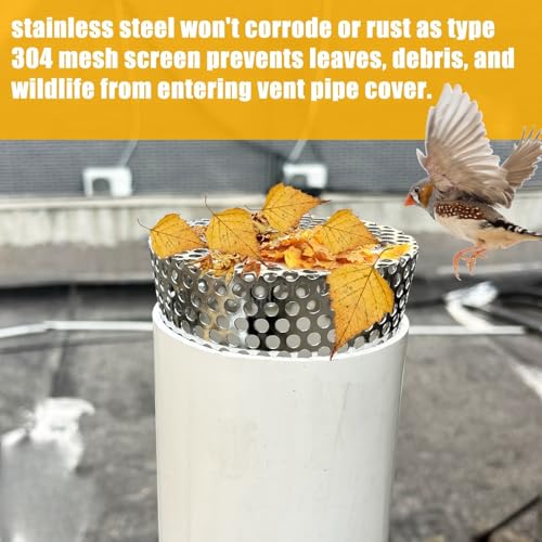 LOVEERCT PVC Vent Termination Cap 2.07" to 2.37" ID, Heavy Duty Stainless Steel, Better Drainage & Anti-Clog Design, Precise Fit for Furnace & Roof Vent, Conical Fittings for Air Intake, Exhaust & Drain - Image 5