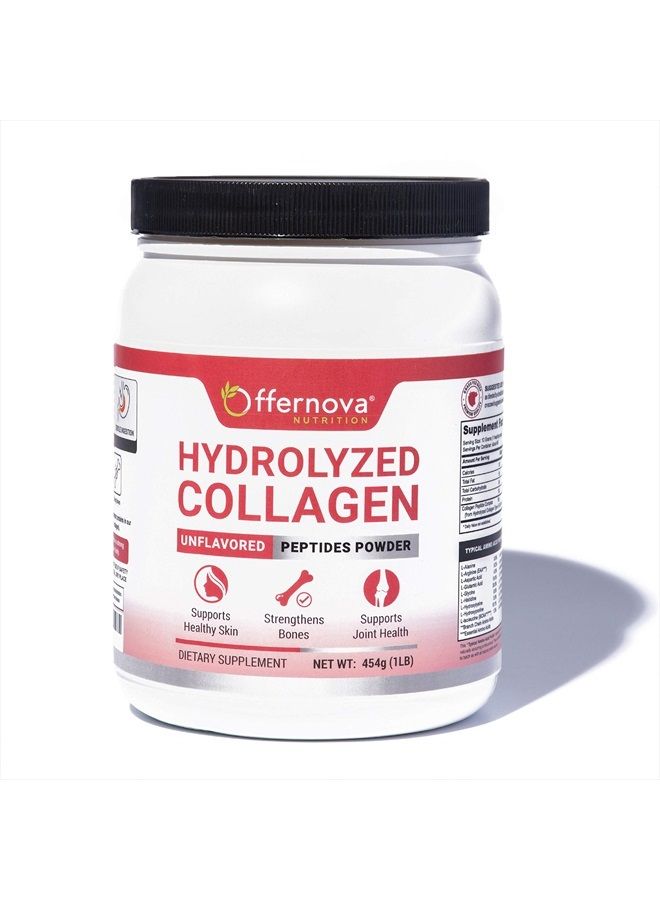 Offernova Hydrolyzed Collagen - Unflavored Peptides Powder from Bovine - Fat Free, Grass-Fed, Paleo/Keto Friendly for Women and Men – For Healthy Bones, Joints, Hair & Skin – Colageno Hidrolizado en Polvo - Image 1