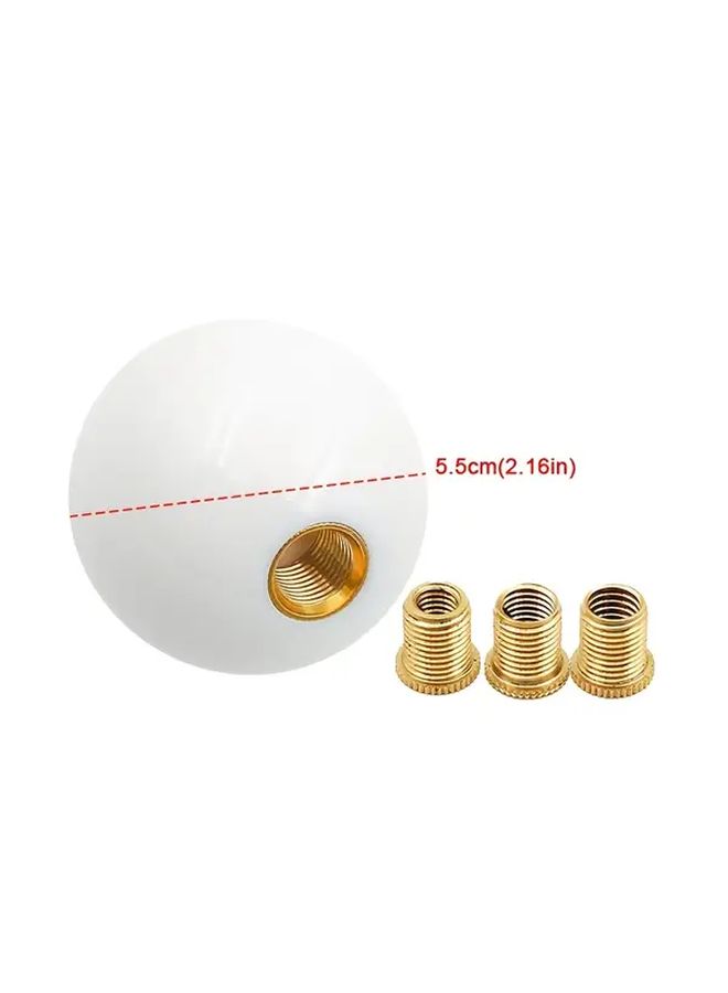 Deep Purple Acrylic Gear Shift Knob Comfort Grip Round Ball Design With 3 Adapters - Image 2