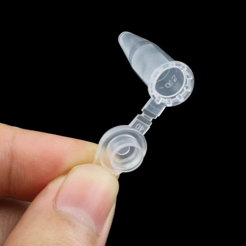 Tegg Centrifuge Tubes 200PCS 0.5 ml Clear Graduated Polypropylene Microcentrifuge Vials Tubes with Attached Lids - Image 3