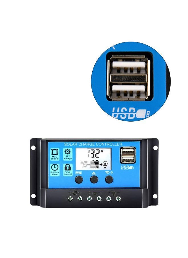 نيبمينينت - جهاز تحكم للبطاريات يعمل بالطاقة الشمسية مع منفذي USB أسود/أزرق 5.9 x 3.1 1بوصة - Image 1