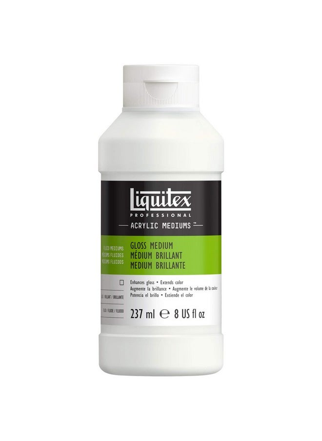 reeves Liquitex Gloss Acrylic Fluid Medium and Varnish, 8-oz  - Image 1