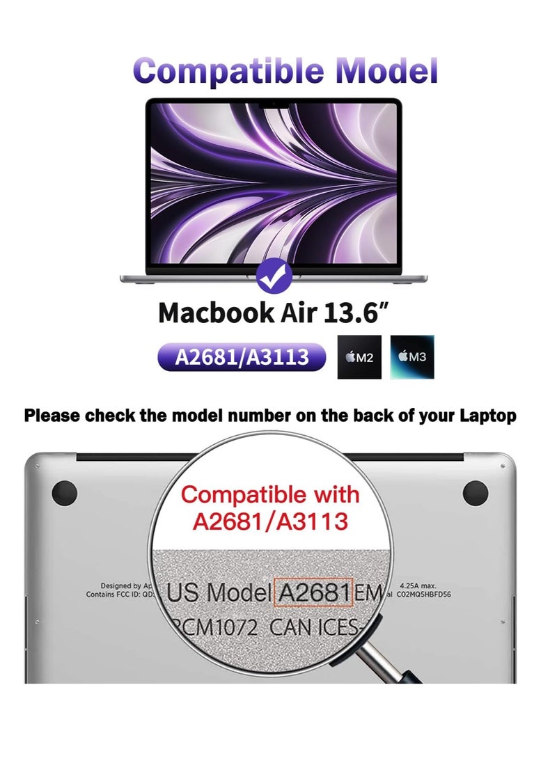 Generic - 1Pc Anti-Glare Screen Protector for MacBook Air 13.6" with M2 Chip A2681 2022 /M3 Chip A3113 2024/M4 Chip A3240 2025, Anti-Fingerprint & Scratch-Resistant Protective Accessories (High-Definition) - Image 1