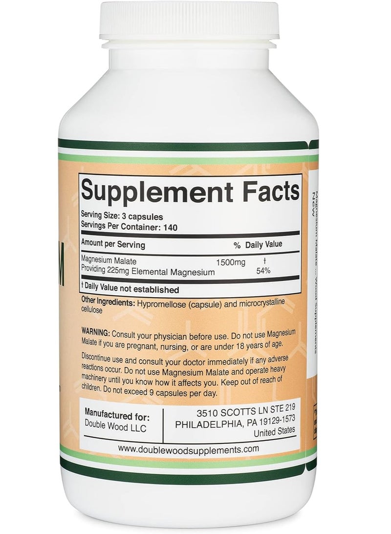 Double Wood Supplements Doublewood Magnesium Malate Capsules 420 - Image 3