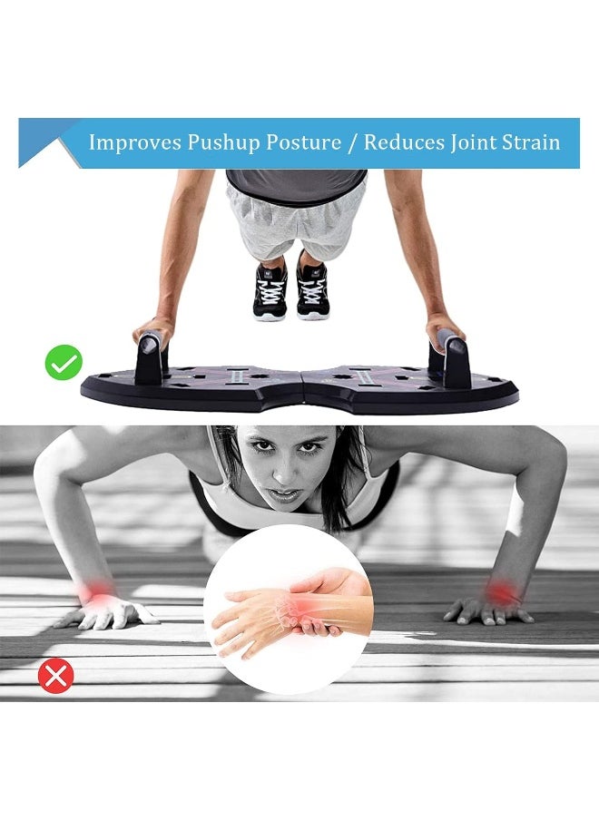 Xinrui - XINRUI Quadropress Push Up Board, Adjustable Push Up Bar for Men and Women, Foldable Push up Handles for Floor, Perfect Pushup Board Fitness, Iron Chest Pro Push Up, Portable Home Workout Equipment - Image 1