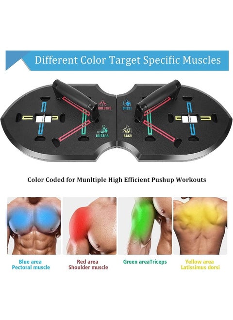 XINRUI Quadropress Push Up Board, Adjustable Push Up Bar for Men and Women, Foldable Push up Handles for Floor, Perfect Pushup Board Fitness, Iron Chest Pro Push Up, Portable Home Workout Equipment