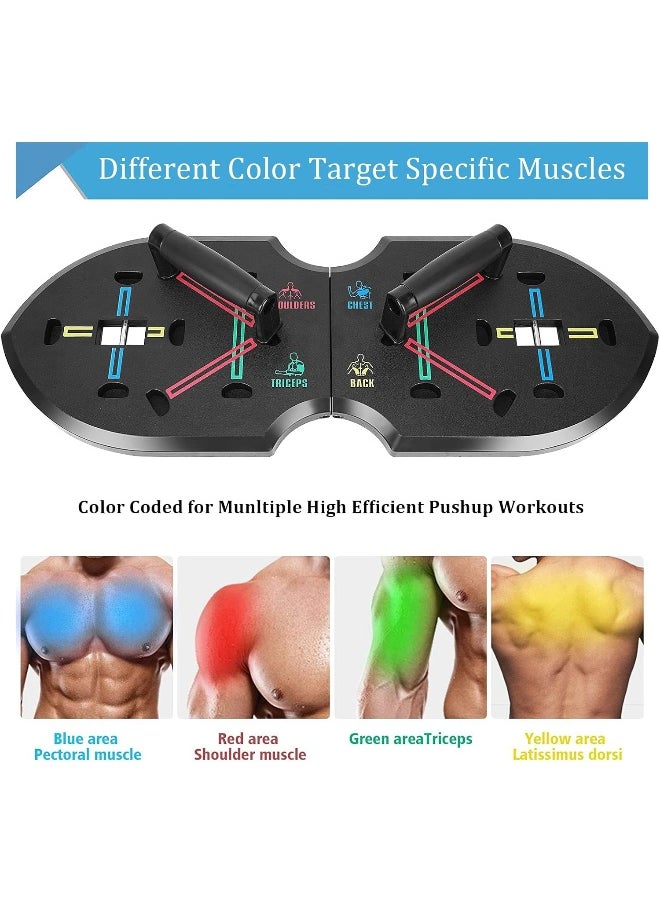 Xinrui - XINRUI Quadropress Push Up Board, Adjustable Push Up Bar for Men and Women, Foldable Push up Handles for Floor, Perfect Pushup Board Fitness, Iron Chest Pro Push Up, Portable Home Workout Equipment - Image 1