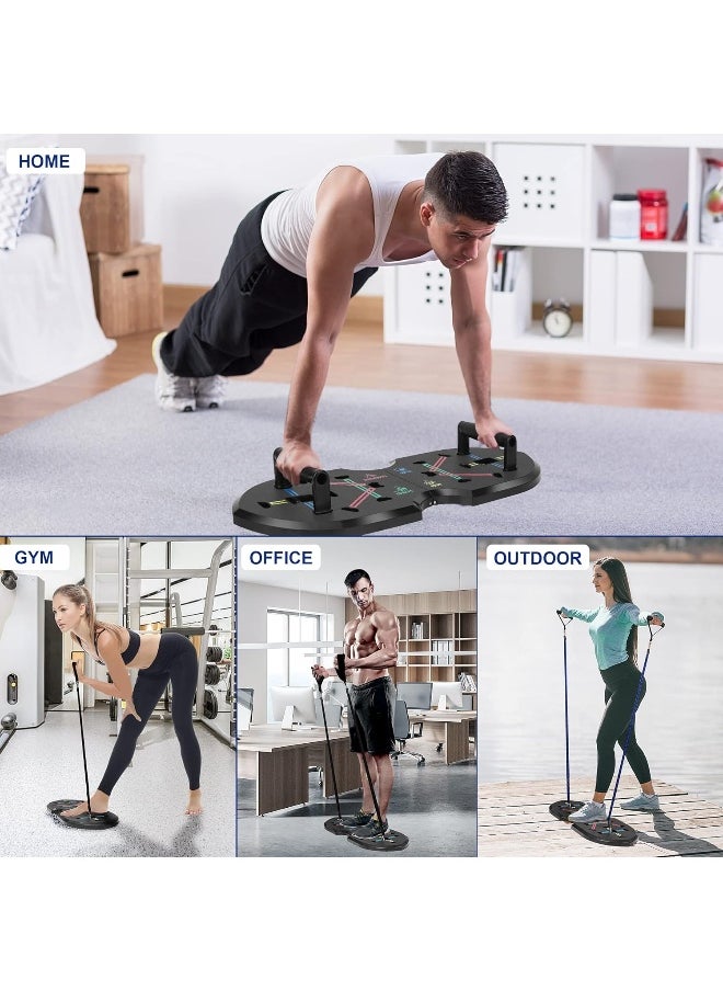 Xinrui - XINRUI Quadropress Push Up Board, Adjustable Push Up Bar for Men and Women, Foldable Push up Handles for Floor, Perfect Pushup Board Fitness, Iron Chest Pro Push Up, Portable Home Workout Equipment - Image 1
