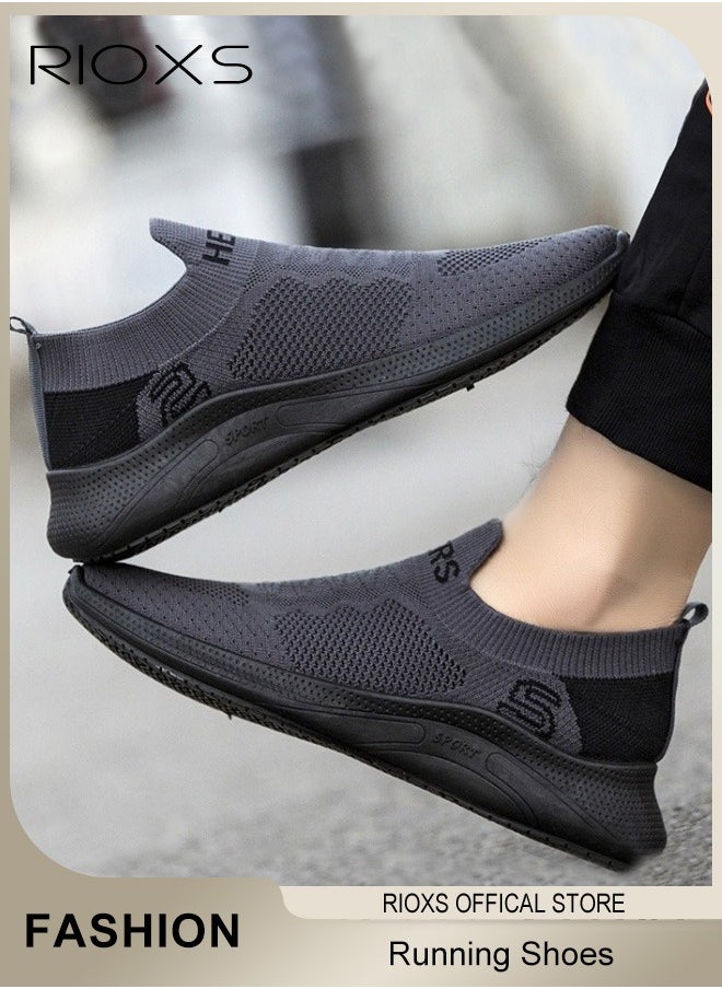 RIOXS Men's Running Shoes, Low Top Sneaker For Men, Breathable Sneakers For Hiking Jogging Walking Travel, Soft Sole Sports Shoes, Comfy Athletic Shoes, Mens Tennis Shoes, Casual Work Shopping Shoes, Classic Athlesiure Shoes For Daddy Boyfriend Husband  - Image 4