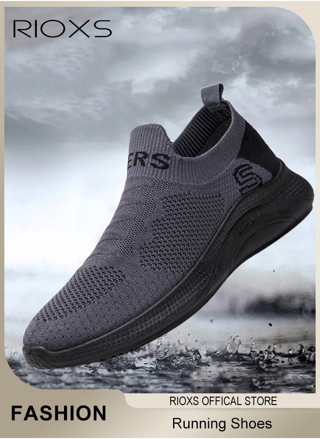 RIOXS Men's Running Shoes, Low Top Sneaker For Men, Breathable Sneakers For Hiking Jogging Walking Travel, Soft Sole Sports Shoes, Comfy Athletic Shoes, Mens Tennis Shoes, Casual Work Shopping Shoes, Classic Athlesiure Shoes For Daddy Boyfriend Husband  - Image 5