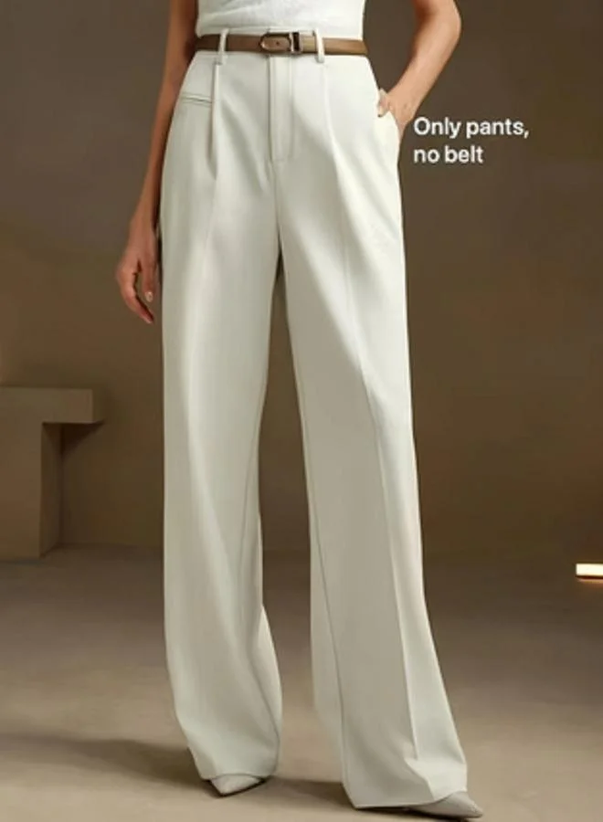 تايك تو بنطال بخصر عالي وقصة مستقيمة