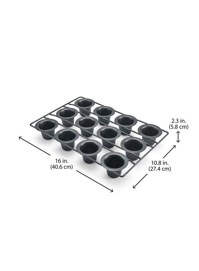 chicago metallic Chicago Metallic 26121 Professional 12-Cup Non-Stick Mini-Popover Pan, 16-Inch-by-10.75-Inch - Image 3