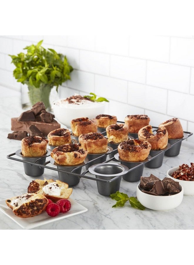chicago metallic Chicago Metallic 26121 Professional 12-Cup Non-Stick Mini-Popover Pan, 16-Inch-by-10.75-Inch - Image 2