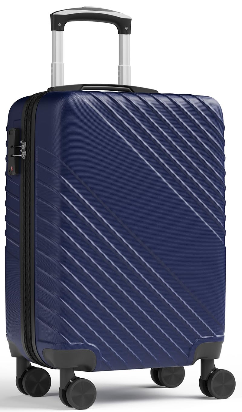 MAKE CHANGES 21 Inch Carry On Luggage, ABS Hardside Suitcase with Spinner Wheels, Airline-Approved Cabin Luggage with TSA Security Lock, Expandable Travel Suitcase for Flights, Business Trips & Weekend Vacations - Image 1
