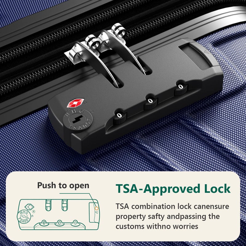MAKE CHANGES 21 Inch Carry On Luggage, ABS Hardside Suitcase with Spinner Wheels, Airline-Approved Cabin Luggage with TSA Security Lock, Expandable Travel Suitcase for Flights, Business Trips & Weekend Vacations - Image 3
