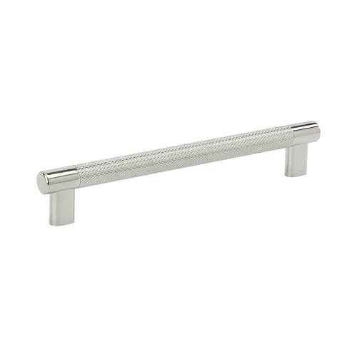 Amerock Kitchen Cabinet Pull Polished Nickel 8 in 203 mm CentertoCenter Bronx 1 Pack Furniture Hardware Cabinet Handle Bathroom Drawer Pull - Image 1