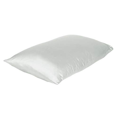 Oussum Satin Pillow Cover Pillowcase Soft & Comfortable Silky for Hair & Skin Bedroom Decor Single Pcs Free Scrunchi (Lumbar, Silver Gray) - Image 3