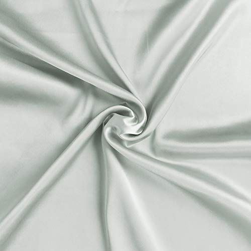Oussum Satin Pillow Cover Pillowcase Soft & Comfortable Silky for Hair & Skin Bedroom Decor Single Pcs Free Scrunchi (Lumbar, Silver Gray) - Image 5