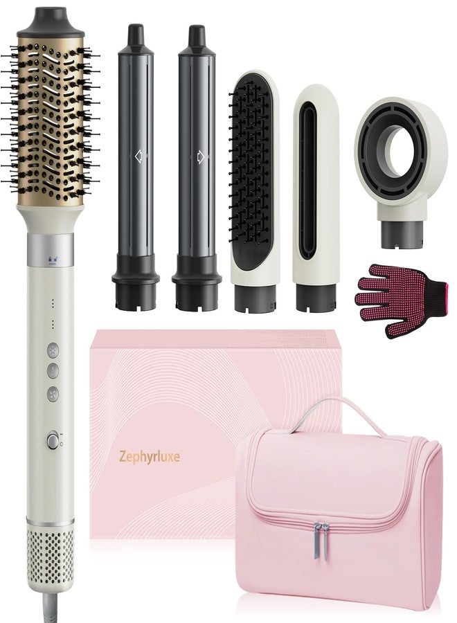 Zephyrluxe 6 in 1 Hair Styler, High Speed Ionic Hair Dryer with Auto-Wrap Curlers, Blow Dryer Oval Brush & Volumizer, Hot Air Styler for Fast Drying,Curling, Smoothing & Volume, Hair Curler with Travel Case - Image 1