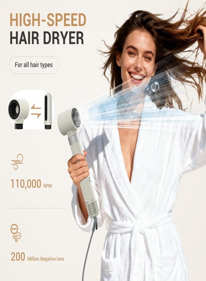 Zephyrluxe 6 in 1 Hair Styler, High Speed Ionic Hair Dryer with Auto-Wrap Curlers, Blow Dryer Oval Brush & Volumizer, Hot Air Styler for Fast Drying,Curling, Smoothing & Volume, Hair Curler with Travel Case - Image 3