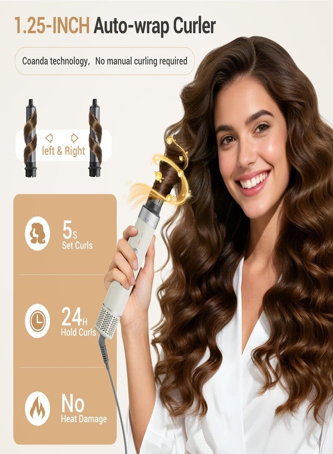 Zephyrluxe 6 in 1 Hair Styler, High Speed Ionic Hair Dryer with Auto-Wrap Curlers, Blow Dryer Oval Brush & Volumizer, Hot Air Styler for Fast Drying,Curling, Smoothing & Volume, Hair Curler with Travel Case - Image 4