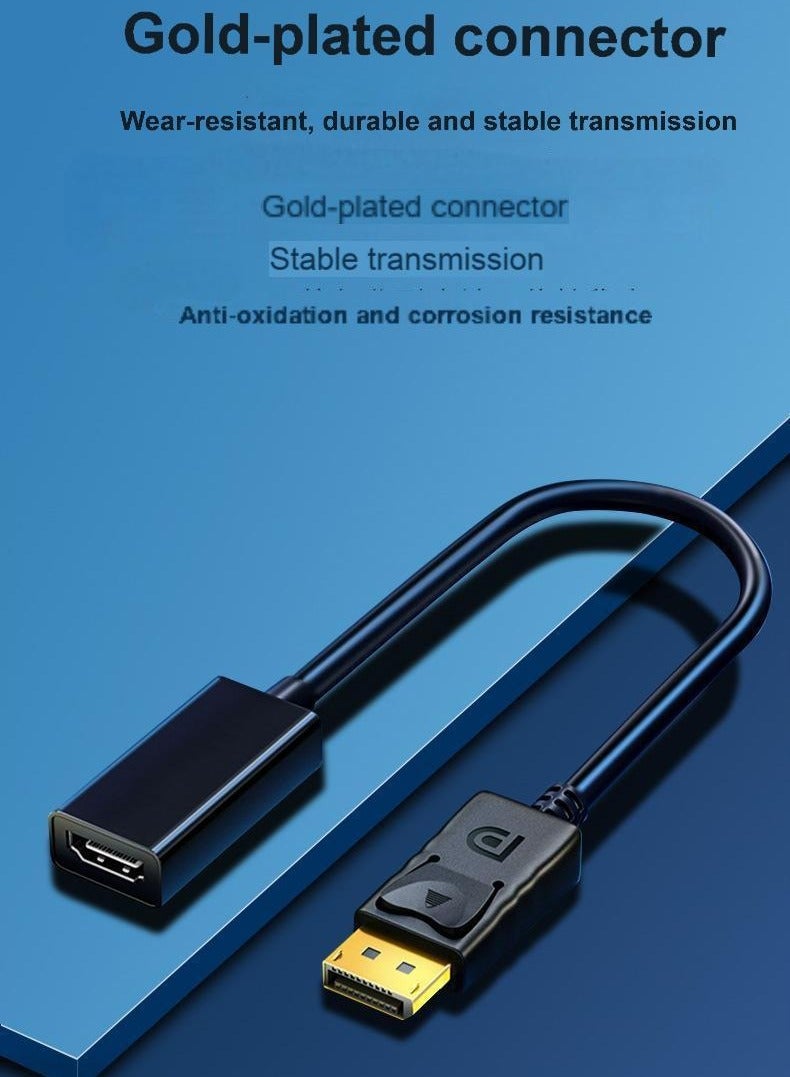 DUSALA DisplayPort (DP) to HDMI Adapter – Black 4K Video Converter for Desktop, Laptop to TV, Monitor, Projector – Audio & Video Sync, Plug & Play, Sleek Design for Office, Gaming, and Home Entertainment  - Image 3