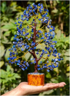 Crocon Lapis Lazuli Crystal Tree Gemstone Tree Of Life Chakra Tree For Positive Energy Handmade Blue Healing Stone Third Eye Chakra Healing Tree Feng Shui Money Tree Decor Spiritual Gift  - Image 4