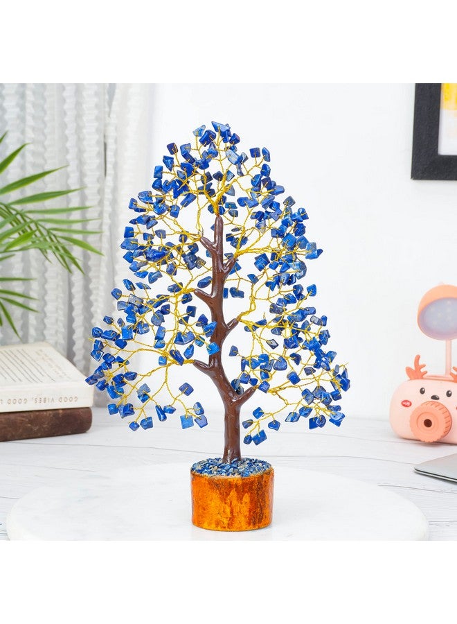 Crocon Lapis Lazuli Crystal Tree Gemstone Tree Of Life Chakra Tree For Positive Energy Handmade Blue Healing Stone Third Eye Chakra Healing Tree Feng Shui Money Tree Decor Spiritual Gift - Image 2