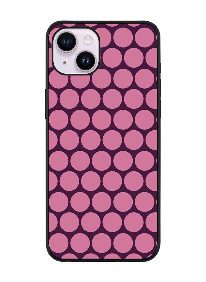 Stylizedd Rugged Black edge case for Apple iPhone 14 Plus Slim fit Soft Case Flexible Rubber Edges Anti Drop TPU Gel Thin Cover - Purple Honeycombs - Image 1