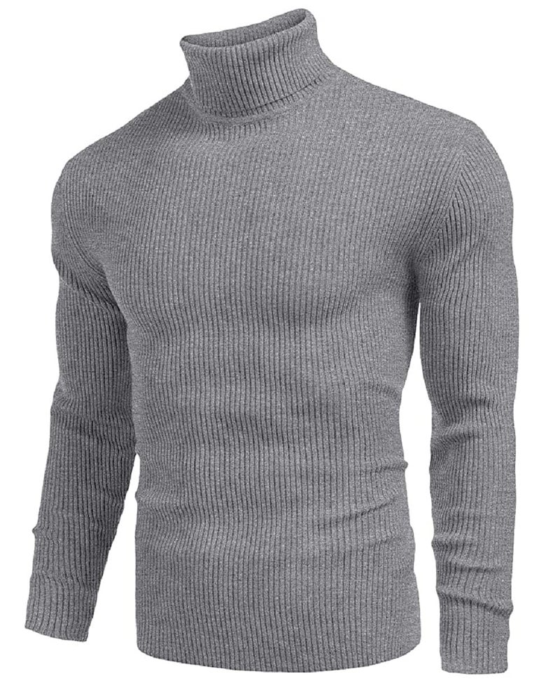 NORTHWIND Men's High and Turtle Neck Cotton T-Shirt (Grey Melange, X-Large), Slim Fit - Image 2