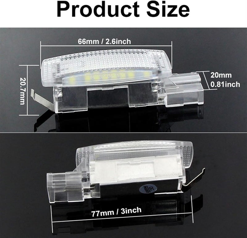 QASULER LED Interior Sun Visor Vanity Mirror Light - Image 2