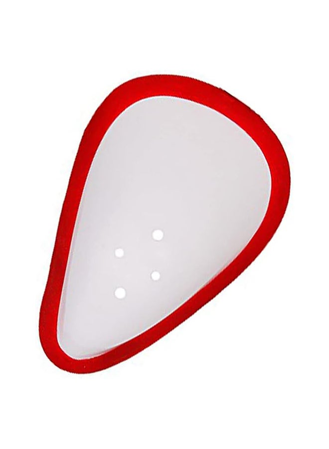 DSC Glider Cricket Abdominal Guard (White and Red, Size: Youth) | Material:  Cotton and Poly | For Workout, Gym, Cricket and Other Sports | Border bound with foam casing - Image 3
