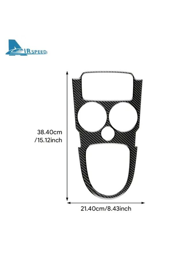 Red Carbon Fiber Gear Shift Frame Panel Sticker For Seat Altea 2004 2016 LHD RHD - Image 2