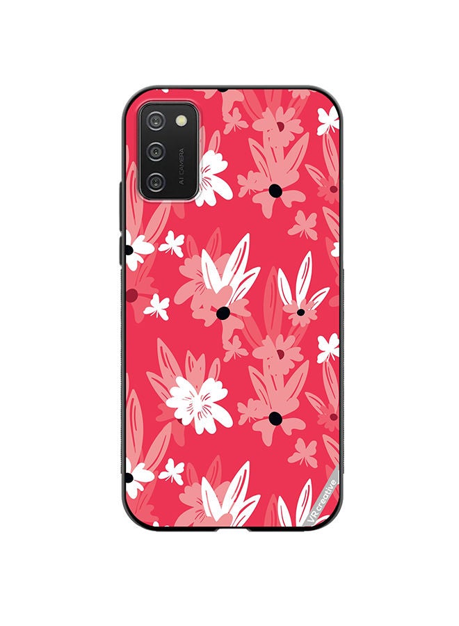 VR CREATIVE Protective Case Cover For Samsung Galaxy A03s Floral Pattern Based On Traditional Folk Art Ornaments Design Multicolour - Image 1