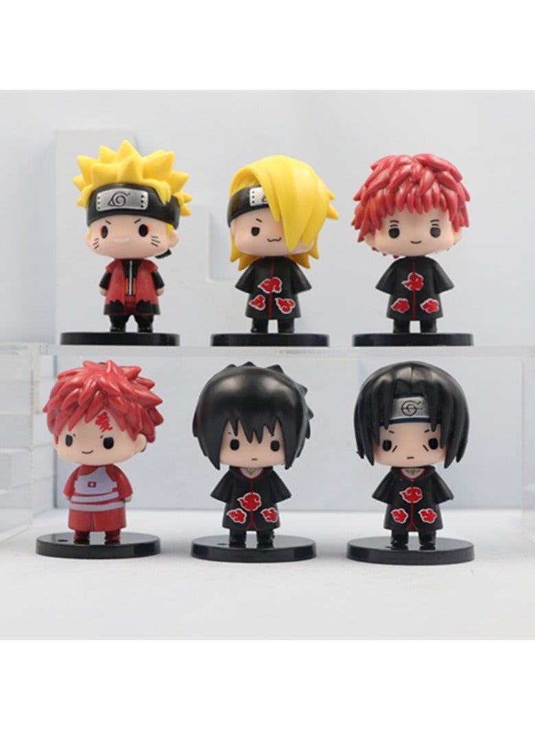 6 Q Version of the Beanie Eye Hokage Figure Naruto Kakashi Toy Cute Restoration Best Gift - Image 1
